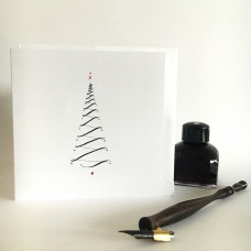 CHRISTMAS CALLIGRAPHY CARD (pack of 4)