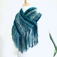 TEAL fringe cowl